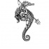 Brave warrior with trident riding a seahorse tattoo design
