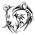 Calm patterned bear head tattoo design
