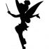Cartoon tinkerbell fairy silhouette tattoo design