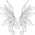 Celtic black-contour butterfly tattoo design