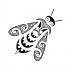 Charming maori-ornated bee tattoo design