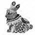 Charming rich ornaented rodent tattoo design