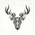 Charming tribal deer tattoo design