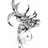 Chic swirly deer head tattoo design