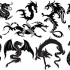 Classic black-ink asian dragon tattoo designs
