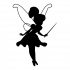 Clear-wing fairy with a sharp wand tattoo design