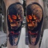 Tatuagem de caveira colorida por valentine ryabova