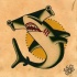 Confused old school hummer shark tattoo design