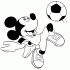 Cool Mickey Mouse playing football tattoo design