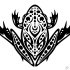 Cool black spotted frog tattoo design