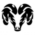 Cool black tribal ram head tattoo design