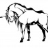 Cool black tribal unicorn tattoo design