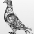 Cool dove with unusual ornament tattoo design