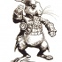 Cool dressed march hare keeping pocket clock tattoo design