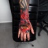 Cool eye in space tattoo on wrist