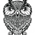 Cool fat tribal owl tattoo design