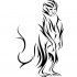 Cool flaming tribal monkey tattoo design