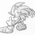 Cool grey pencilwork sonic the hedgehog tattoo design
