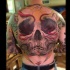 Cool idea of skull tattoo on whole back