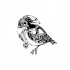 Cool melting-patterned sparrow tattoo design