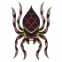 Cool old school spider with red scaled body tattoo design