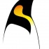 Cool penguin with yellow neck tattoo design
