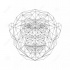 Cool polygonal chimpanzee head tattoo design