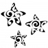 Cool polynesian-style starfish trio tattoo design