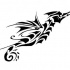 Cool tribal dragon-like seahorse tattoo design