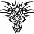 Cool tribal dragon head tattoo design