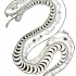 Cool unolored japanese snake tattoo design