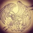 Cunning eagle leeping arrows in clutches tattoo design