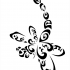 Curl-patterned tribal dragonfly tattoo design by The Heat of The Art
