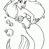 Cute cartoon outline mermaid tattoo design