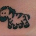 Tatuaje  de cebra pequeña bonita