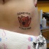 Cute little cat tattoo on hip