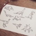 Cute little origami dinosaur tattoo designs