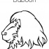 Cute outline baboon head in profile tattoo design