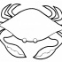 Cute outline crab tattoo design
