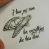 Cute small turtle tattoo desidn with letterings by Kohlmeisen