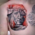 Da Vinci tattoo on chest