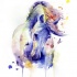 Doomed watercolor horse torso tattoo design