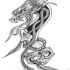 Dotwork celtic dragon with a heavy hummer tattoo design