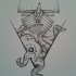 Dotwork octopus and ship by Voldarous