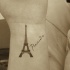 elegante scritto paris con Eiffel Tower tatuaggio su polso