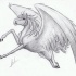 Elegante branco voador pegasus tatuagem desenho por Full Rings