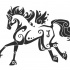 Exiting black-ink tribal horse tattoo design by Yami Shinen