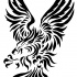 Fine tribal flying eagle tattoo design
