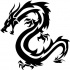 Fine tribal style dragon tattoo design
