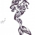 Flexible black-ink tribal mermaid tattoo design
